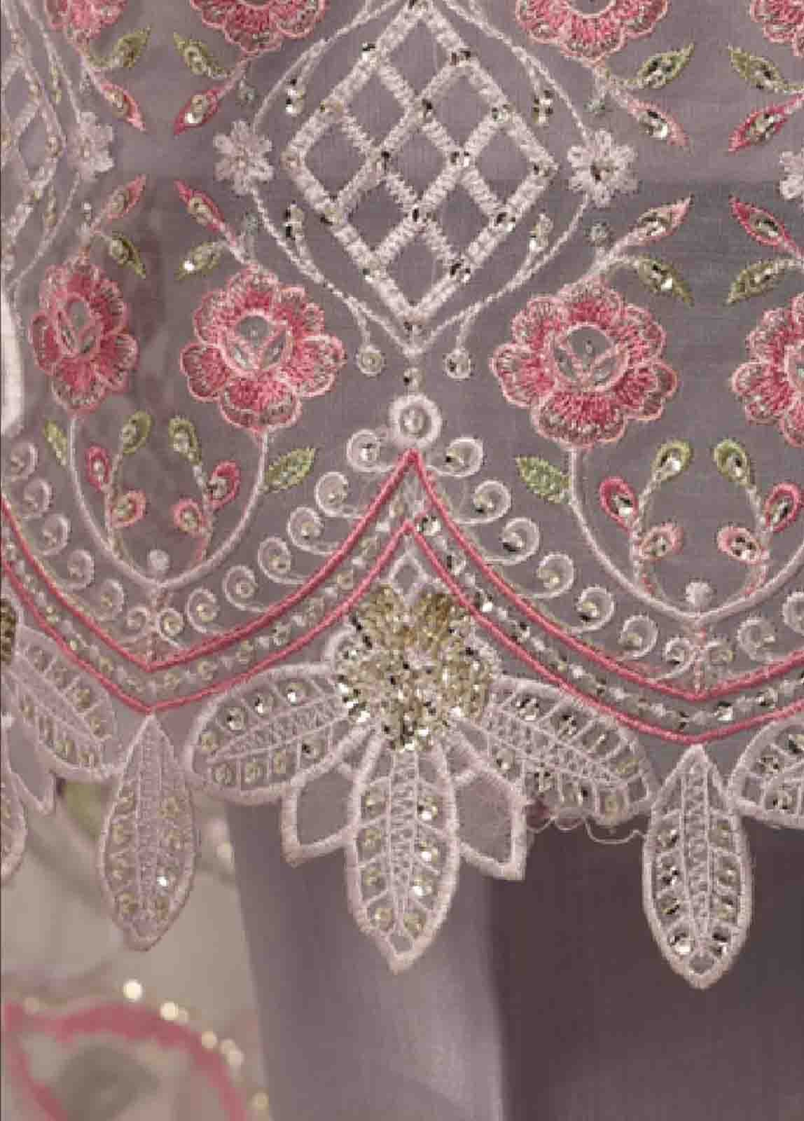 Bin Saeed Fabric - OWS-006 P- 3 Piece Organza Stitched Suit