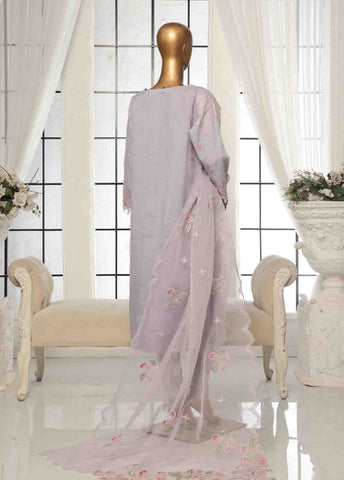 Bin Saeed Fabric - OWS-006 P- 3 Piece Organza Stitched Suit