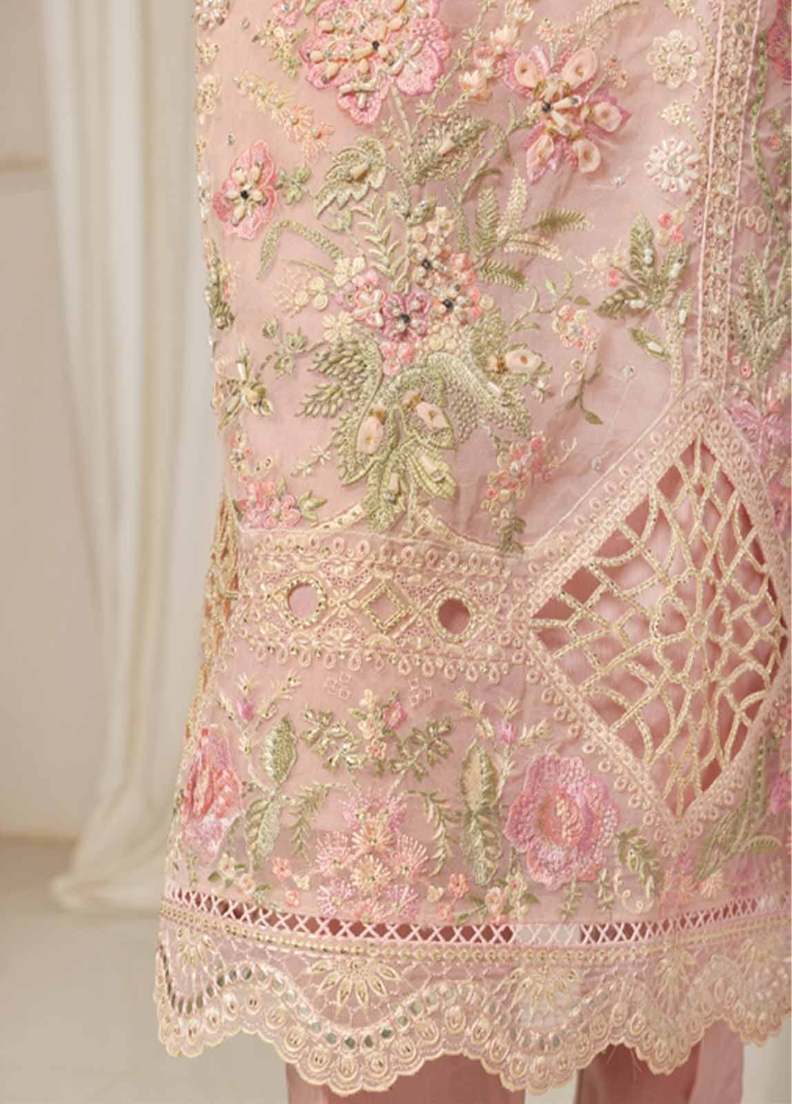 Bin Saeed Fabric - OWS-007- 3 Piece Chiffon Stitched Suit