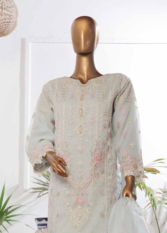 Bin Saeed Fabric - OWS-008- 3 Piece Chiffon Stitched Suit