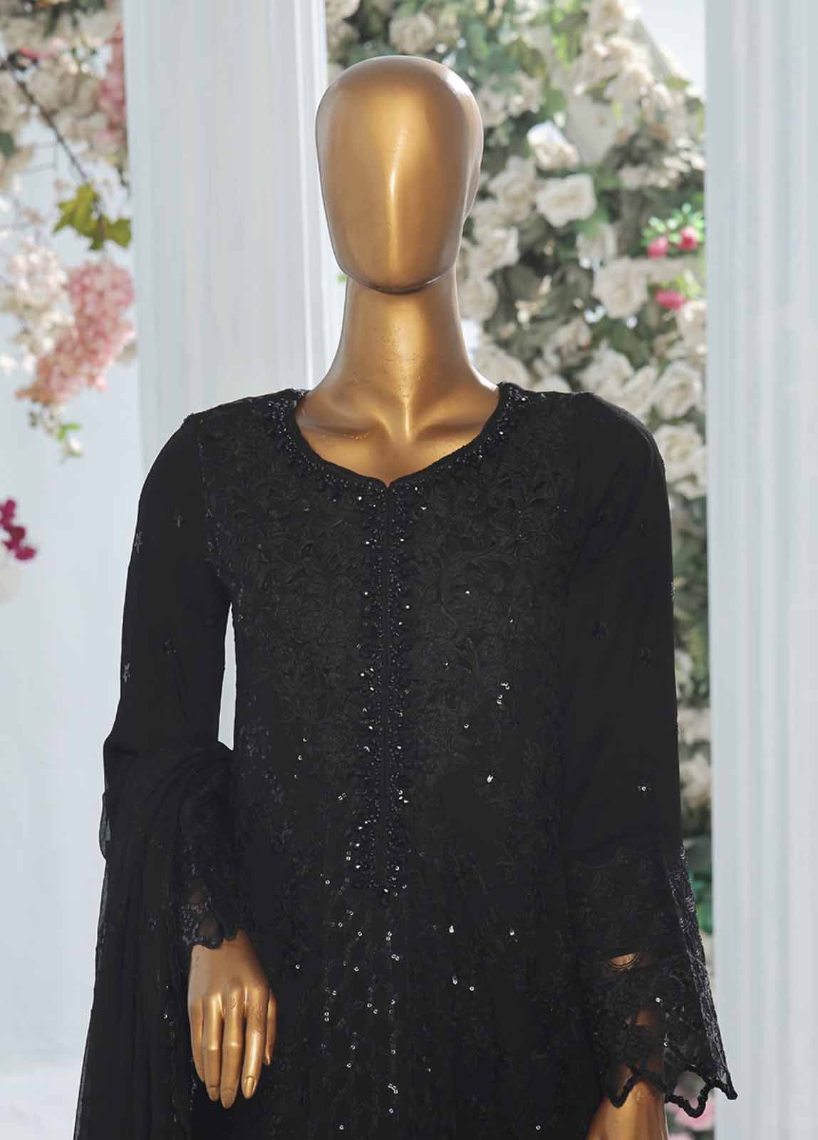 Bin Saeed Fabric - OWS-C008- 3 Piece Embroidered Organza