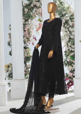 Bin Saeed Fabric - OWS-C008- 3 Piece Embroidered Organza