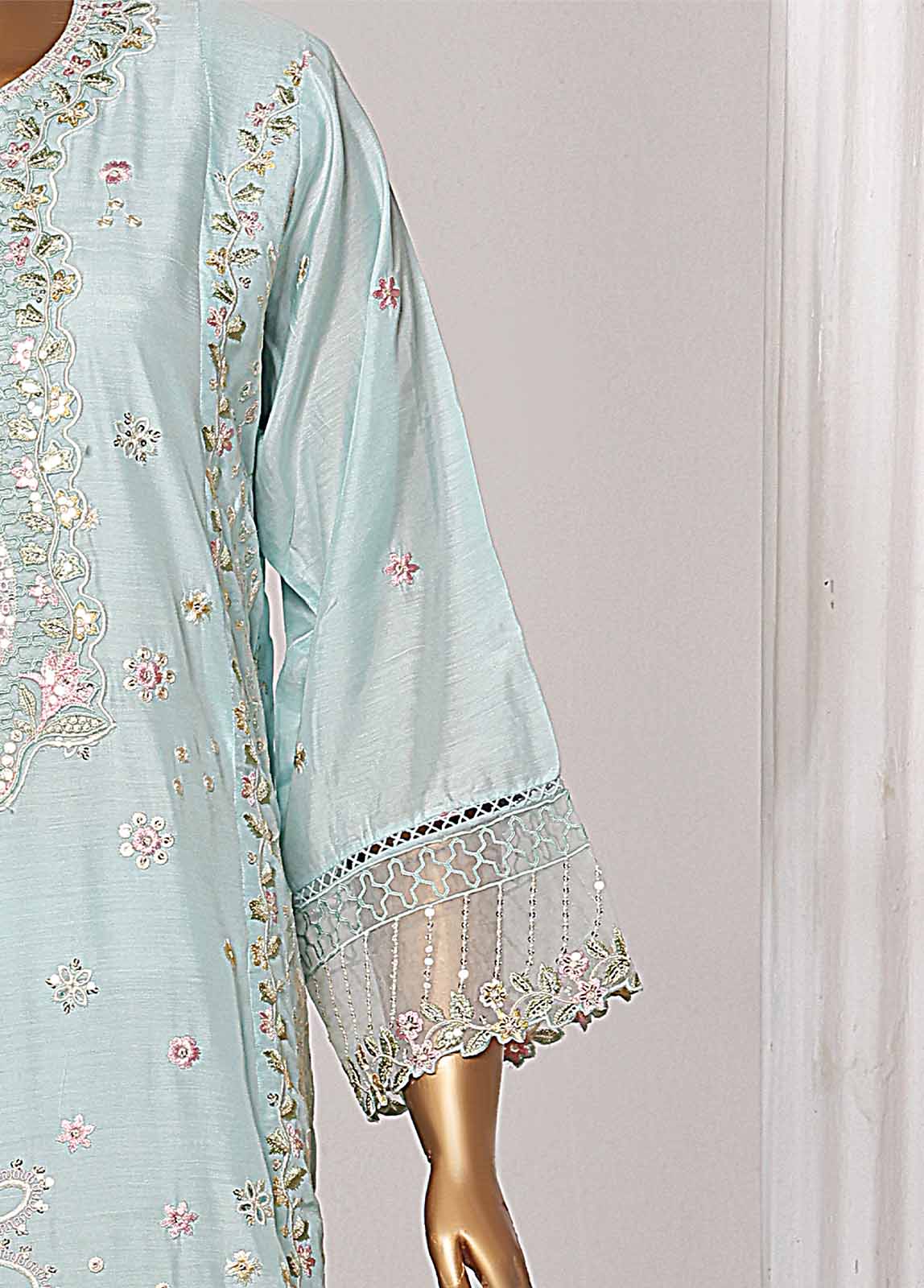 Bin Saeed Fabric - OWSC-001-CS R-65- 3 Piece Luxury Embroidered Stitched Suit