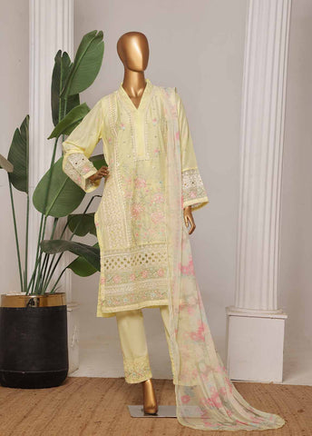 Bin Saeed Fabric - OWSC-002-CS R-65- 3 Piece Luxury Embroidered Stitched Suit