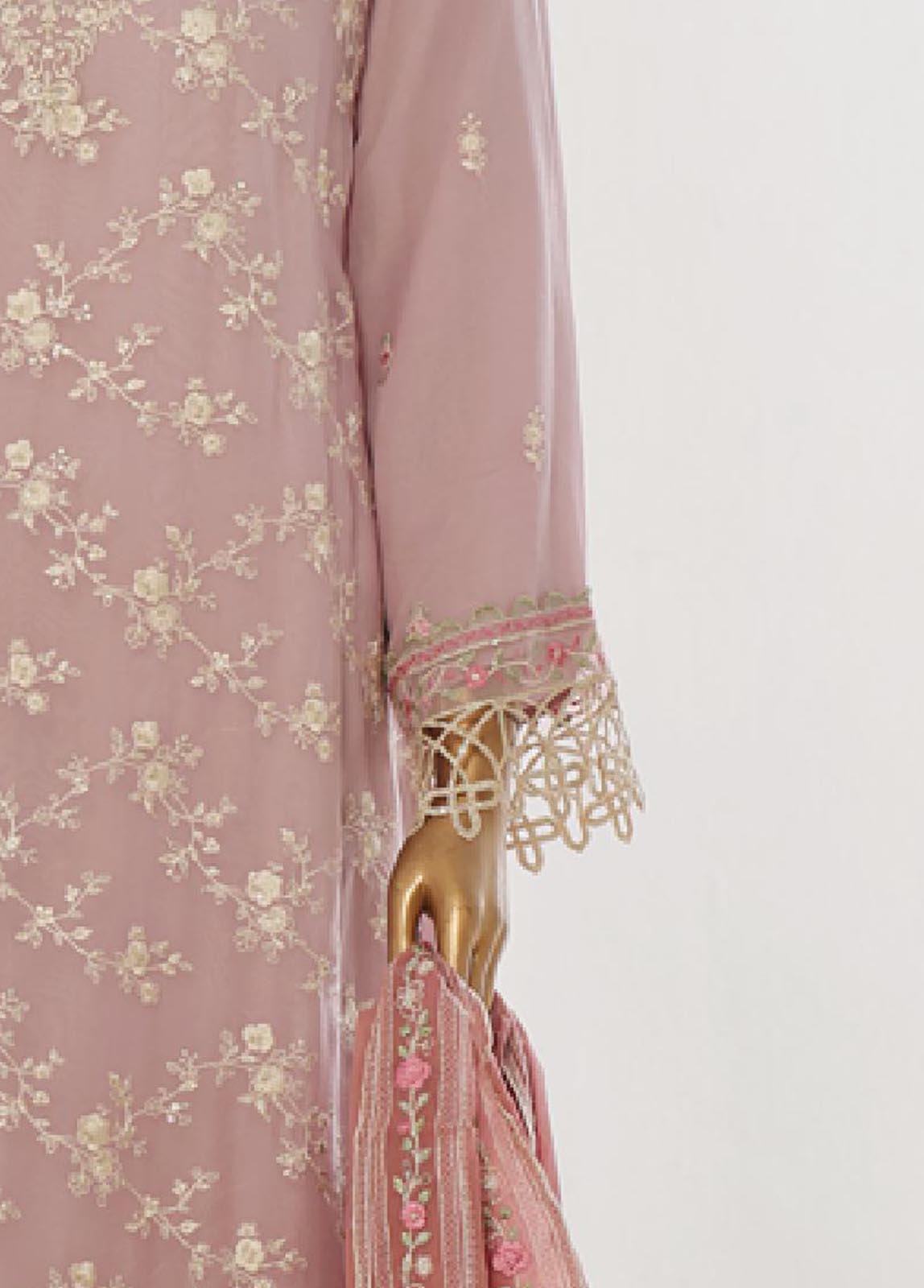 Bin Saeed Fabric - OWSC-002- 3 Piece Chiffon Stitched Suit