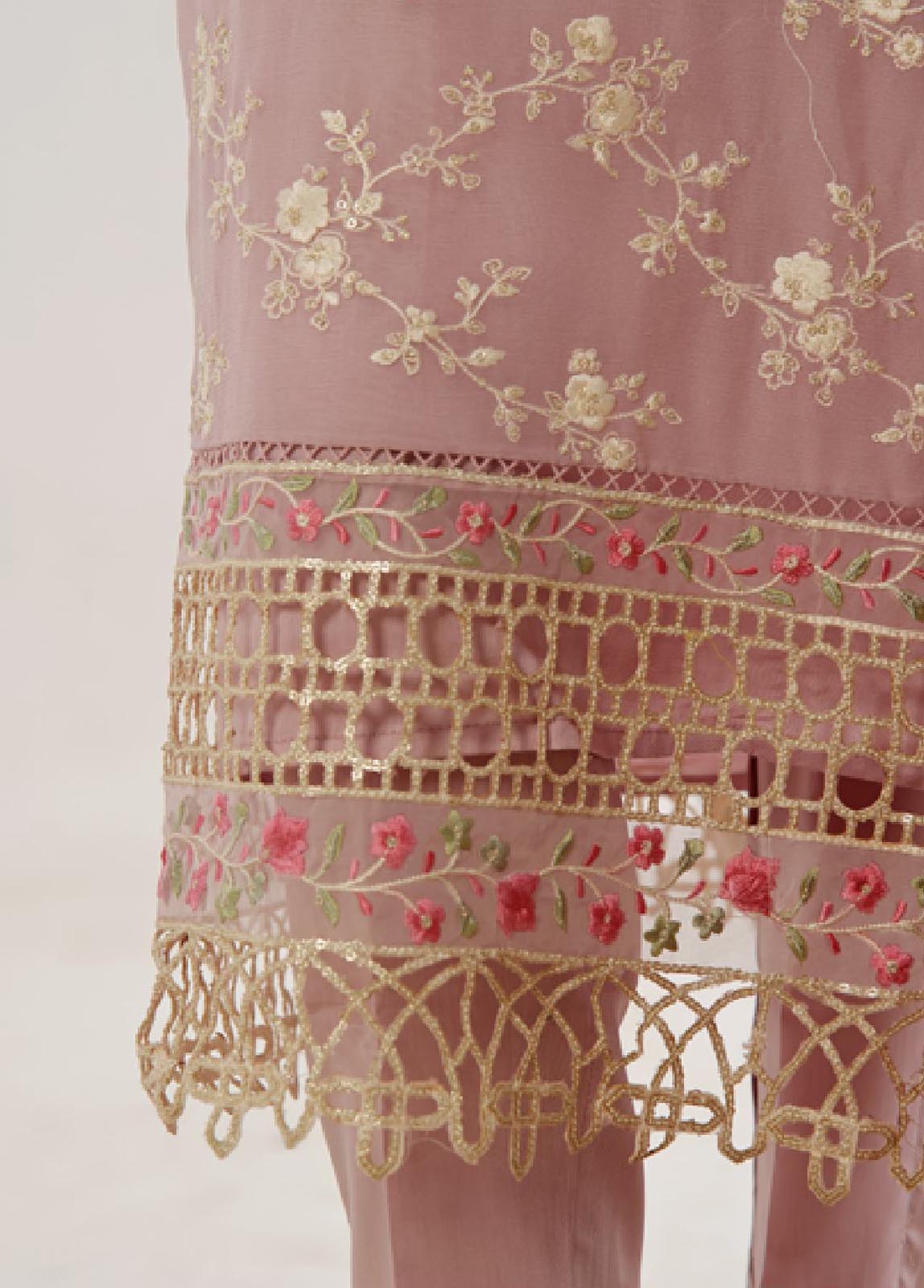 Bin Saeed Fabric - OWSC-002- 3 Piece Chiffon Stitched Suit