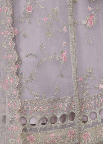 Bin Saeed Fabric - OWSC-002 M- 3 Piece Frock Style Chiffon Stitched Suit