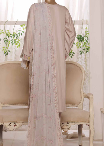 Bin Saeed Fabric - OWSC-004 R64- 3 Piece Embroidered Stitched Suit