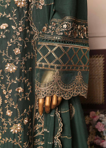 OWSC-FR-007 R55-3 Piece Luxury Embroidered Frock Style Suit