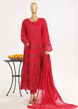 OWSC-007 M- 3 Piece Frock Style Chiffon Stitched Suit