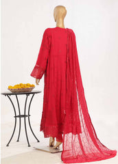 OWSC-007 M- 3 Piece Frock Style Chiffon Stitched Suit