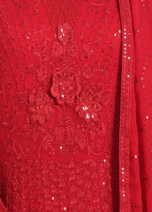 OWSC-007 M- 3 Piece Frock Style Chiffon Stitched Suit