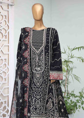 OWSC-007- 3 Piece Embroidered Chiffon Frock