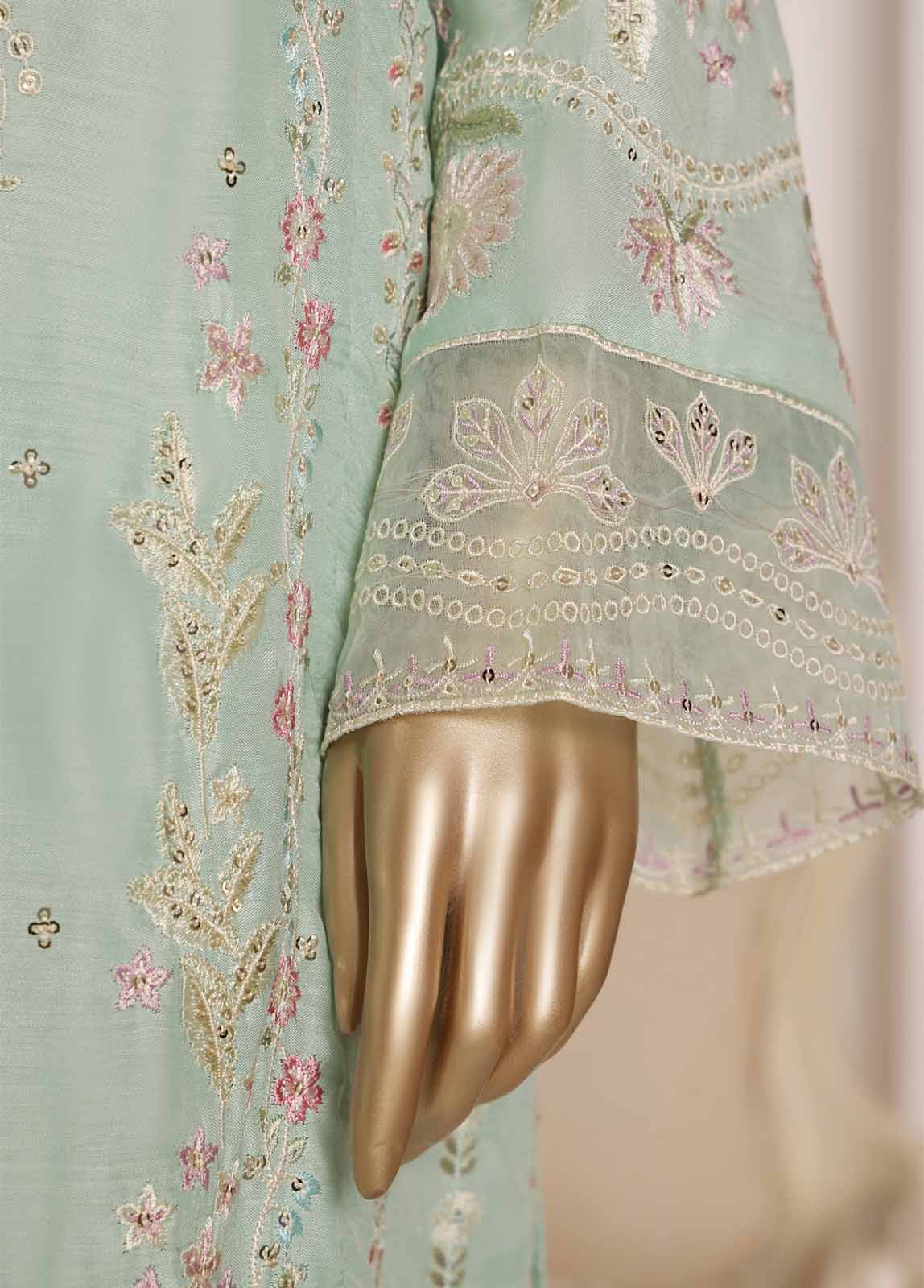 Bin Saeed Fabric - OWSC-007 R64- 3 Piece Embroidered Stitched Suit
