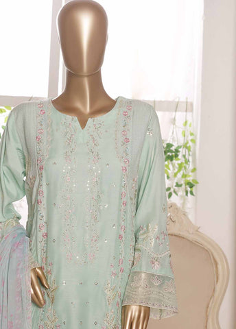 Bin Saeed Fabric - OWSC-007 R64- 3 Piece Embroidered Stitched Suit