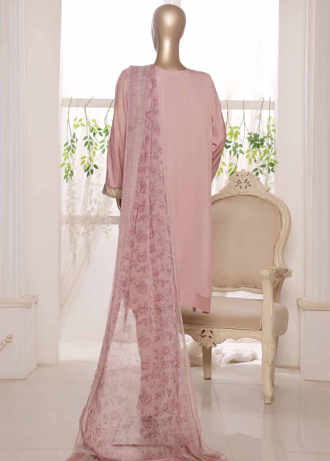 Bin Saeed Fabric - OWSC-008 R64- 3 Piece Embroidered Stitched Suit