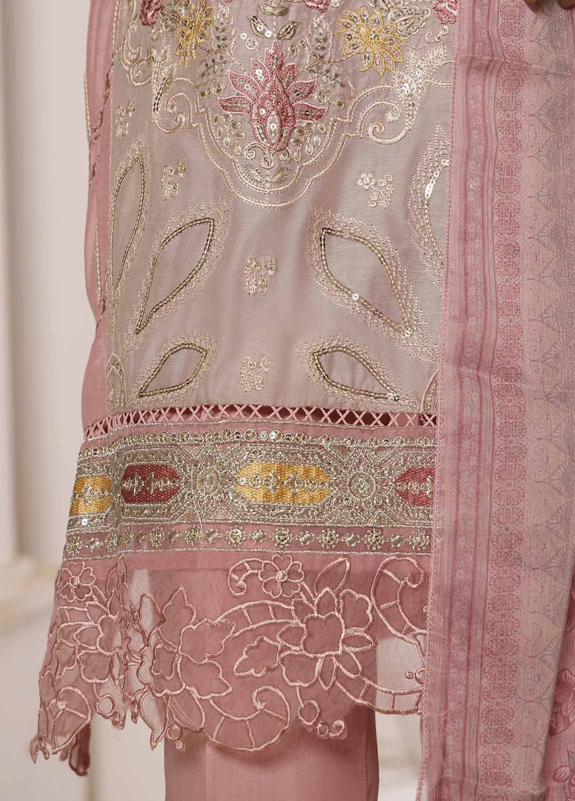 Bin Saeed Fabric - OWSC-008 R64- 3 Piece Embroidered Stitched Suit