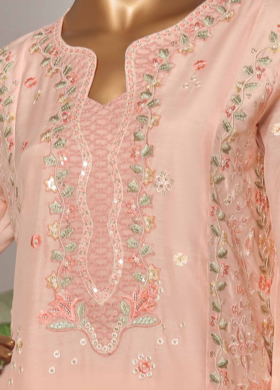 Bin Saeed Fabric - OWSC-009-CS R-65- 3 Piece Luxury Embroidered Stitched Suit