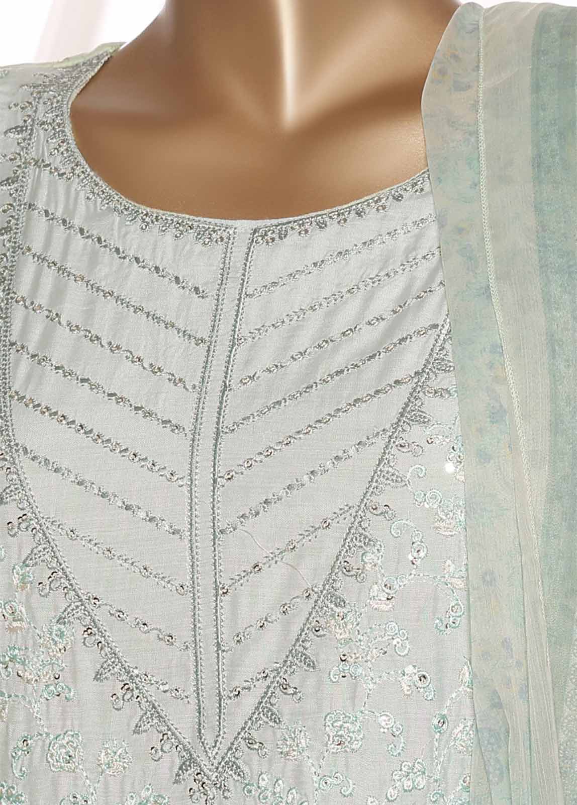 Bin Saeed Fabric - OWSC-010 R64- 3 Piece Embroidered Stitched Suit