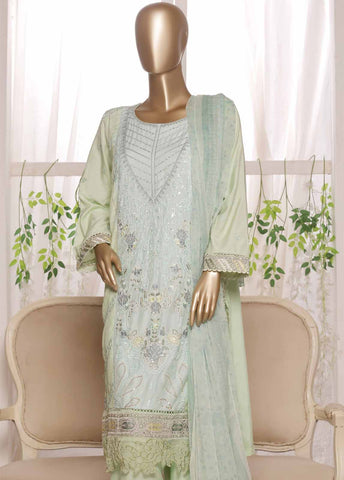 Bin Saeed Fabric - OWSC-010 R64- 3 Piece Embroidered Stitched Suit