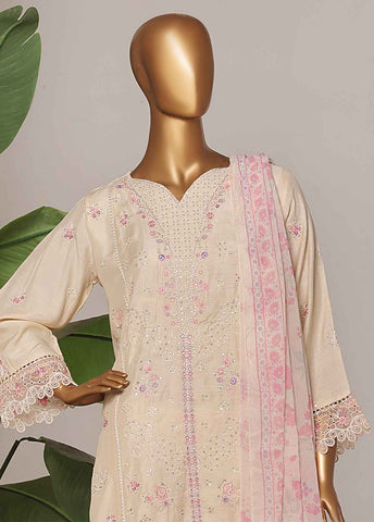 Bin Saeed Fabric - OWSC-0202-R-65- 3 Piece Luxury Embroidered Stitched Suit