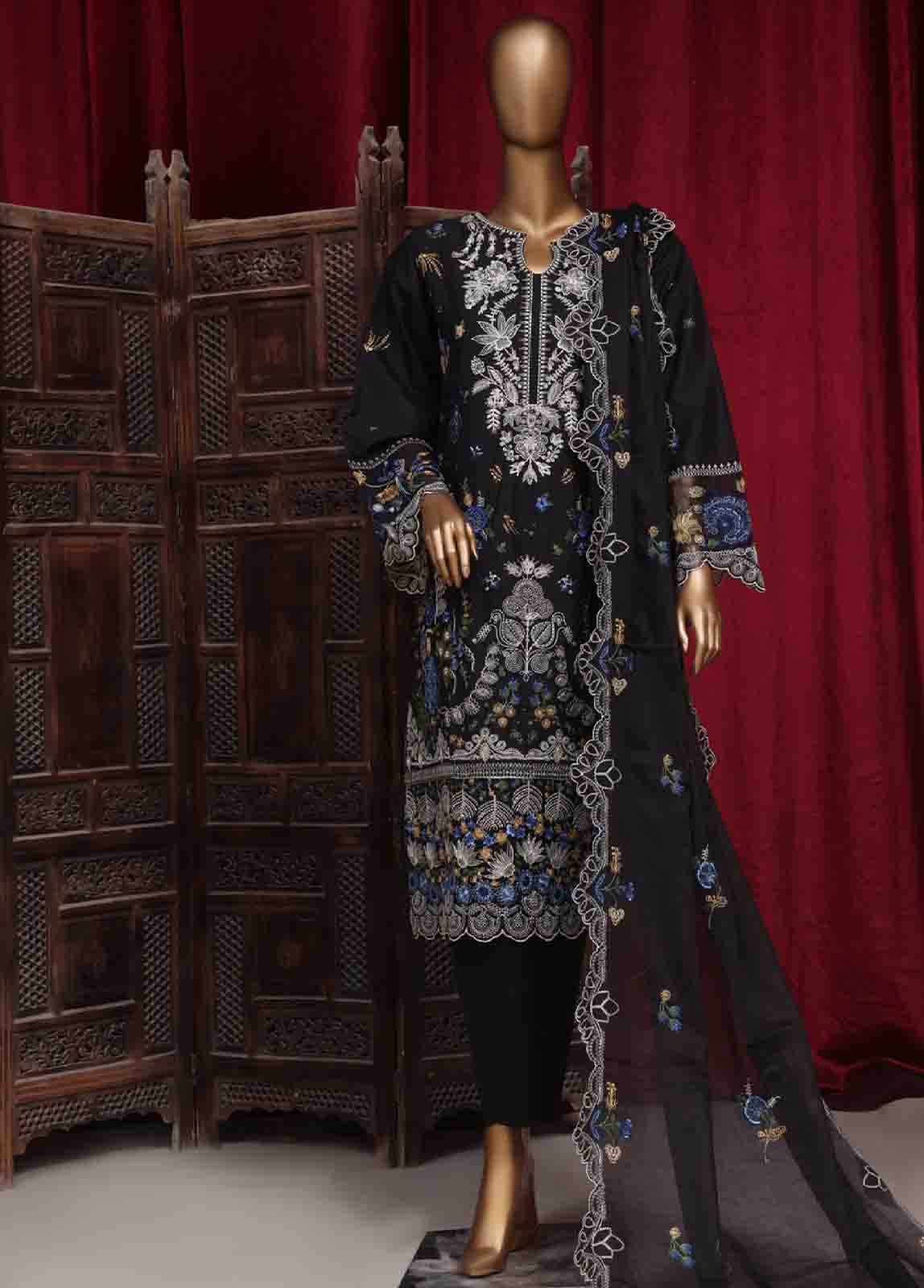 Bin Saeed Fabric - PC-28623- 3 Piece Luxury Embroidered Stitched Suit