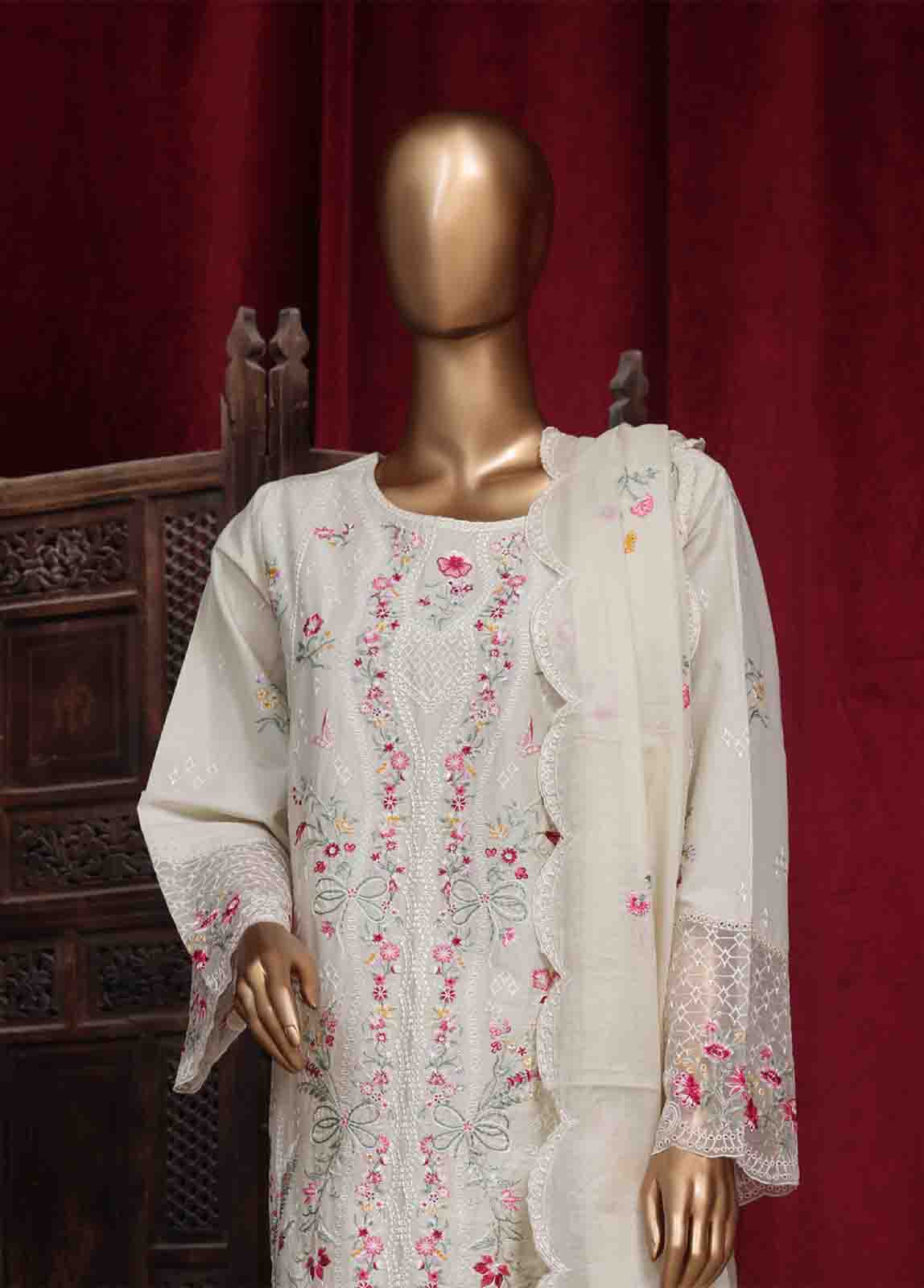 Bin Saeed Fabric - PC-28624- 3 Piece Luxury Embroidered Stitched Suit