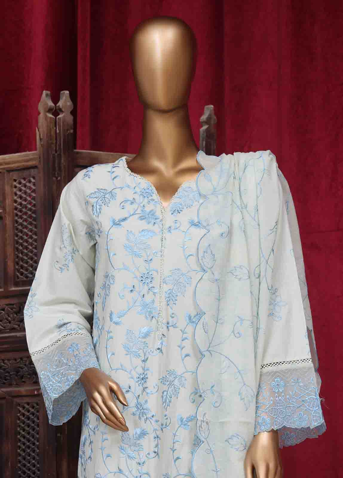 Bin Saeed Fabric - PC-28625- 3 Piece Luxury Embroidered Stitched Suit