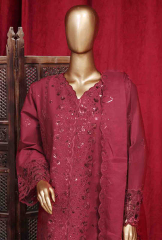 Bin Saeed Fabric - PC-D-28616- 3 Piece Luxury Embroidered Stitched Suit