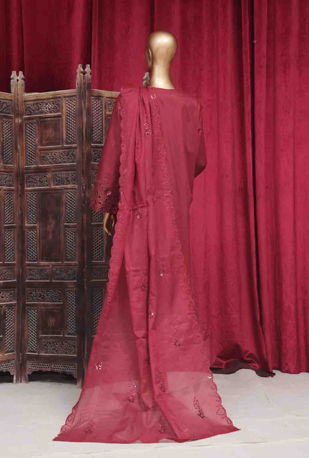 Bin Saeed Fabric - PC-D-28616- 3 Piece Luxury Embroidered Stitched Suit