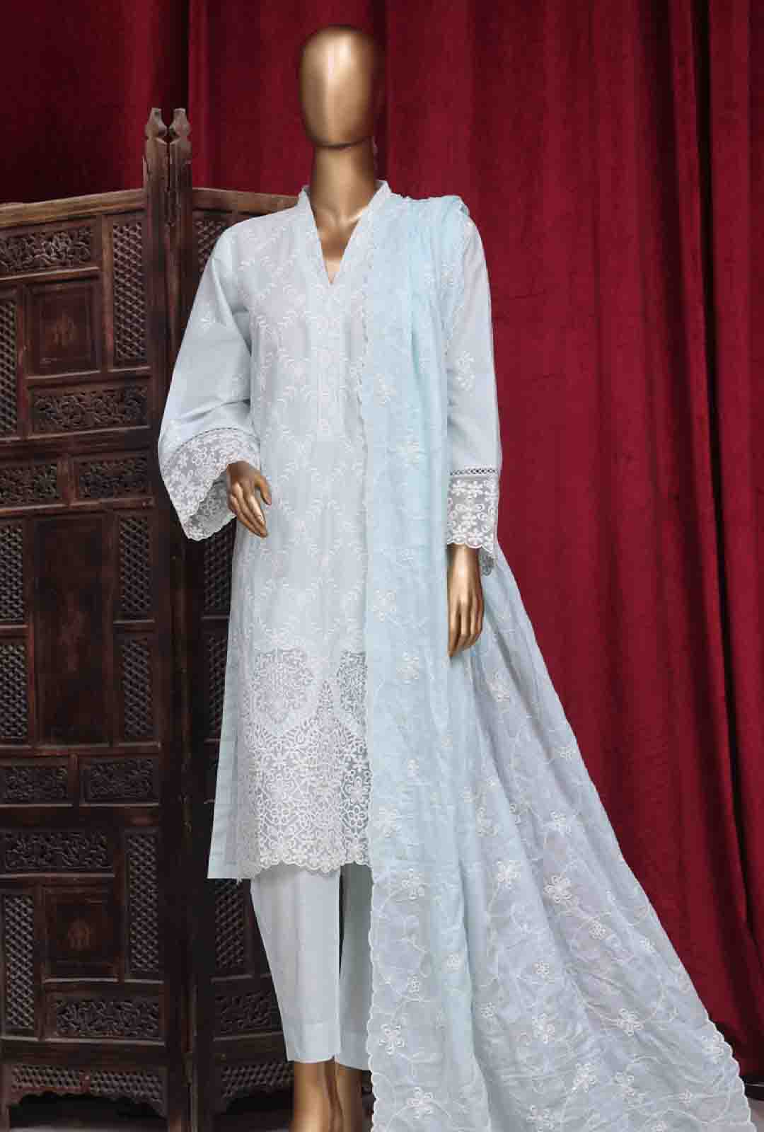 Bin Saeed Fabric - PC-D-28626 - 3 Piece Luxury Embroidered Stitched Suit