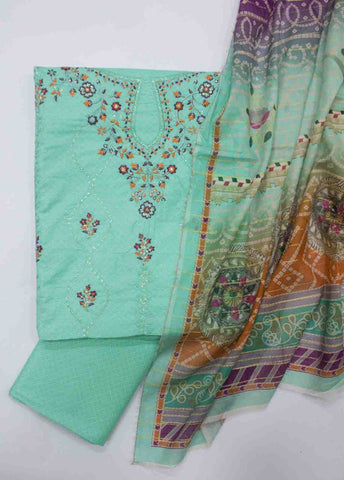 Bin Saeed Fabric - PD-0012-3 Piece Lawn Embroidered UnStitched Suit