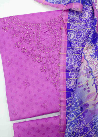 Bin Saeed Fabric - PD-0013-3 Piece Lawn Embroidered UnStitched Suit