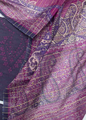 Bin Saeed Fabric - PD-0014-3 Piece Lawn Embroidered UnStitched Suit