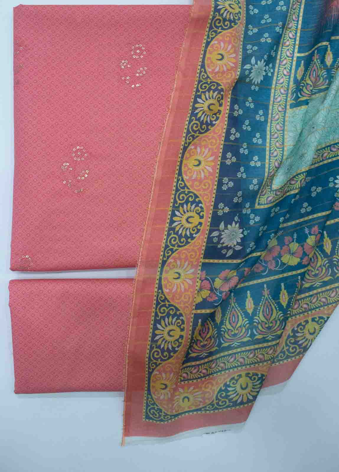 Bin Saeed Fabric - PD-0015-3 Piece Lawn Embroidered UnStitched Suit