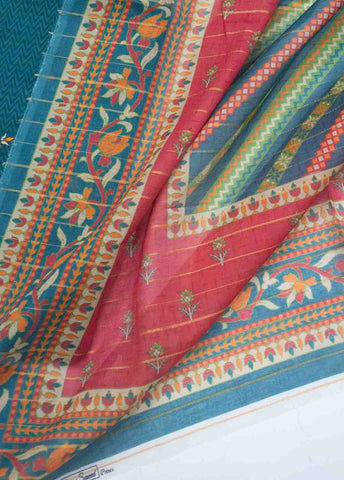 Bin Saeed Fabric - PD-0018-3 Piece Lawn Embroidered UnStitched Suit