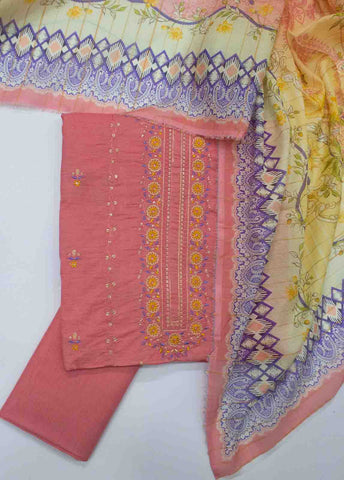 Bin Saeed Fabric - PD-0020-3 Piece Lawn Embroidered UnStitched Suit