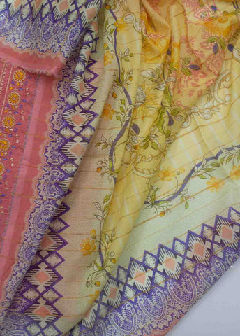 Bin Saeed Fabric - PD-0020-3 Piece Lawn Embroidered UnStitched Suit