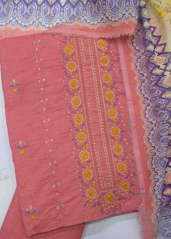 Bin Saeed Fabric - PD-0020-3 Piece Lawn Embroidered UnStitched Suit