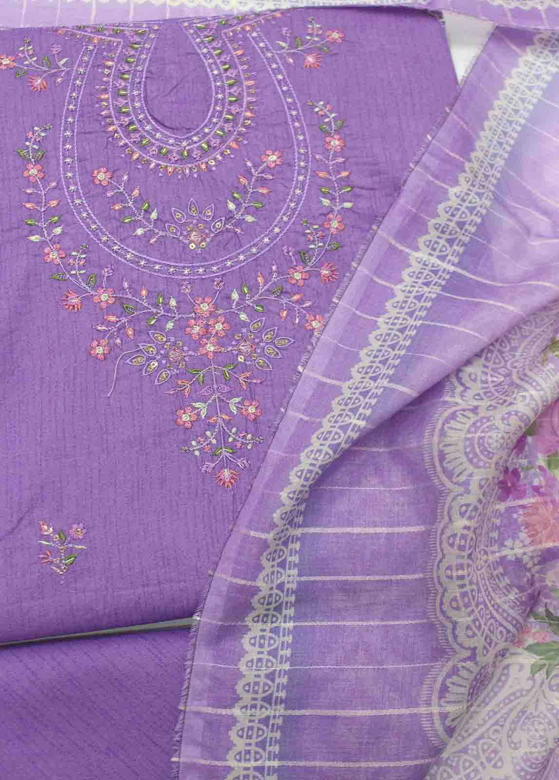 Bin Saeed Fabric - PD-0028-3 Piece Lawn Embroidered UnStitched Suit