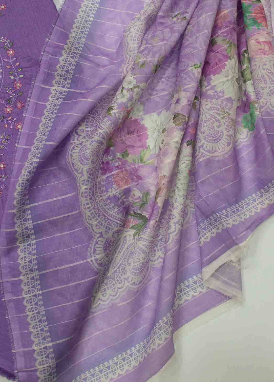 Bin Saeed Fabric - PD-0028-3 Piece Lawn Embroidered UnStitched Suit