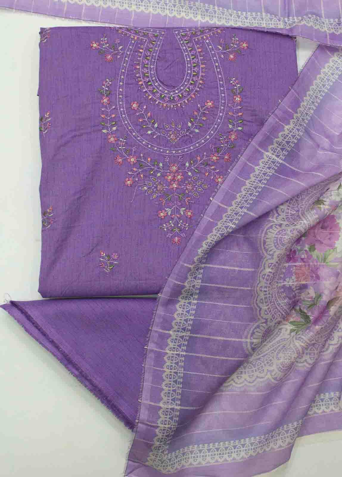 Bin Saeed Fabric - PD-0028-3 Piece Lawn Embroidered UnStitched Suit