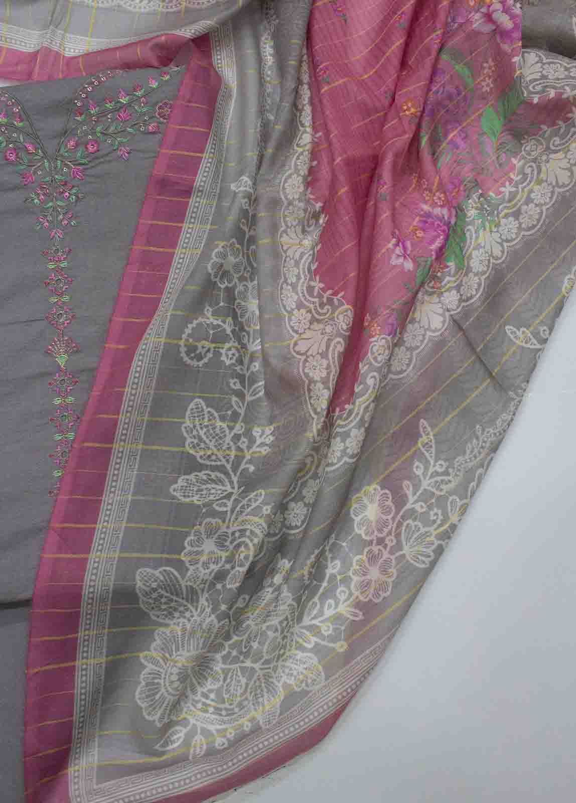 Bin Saeed Fabric - PD-0029-3 Piece Lawn Embroidered UnStitched Suit