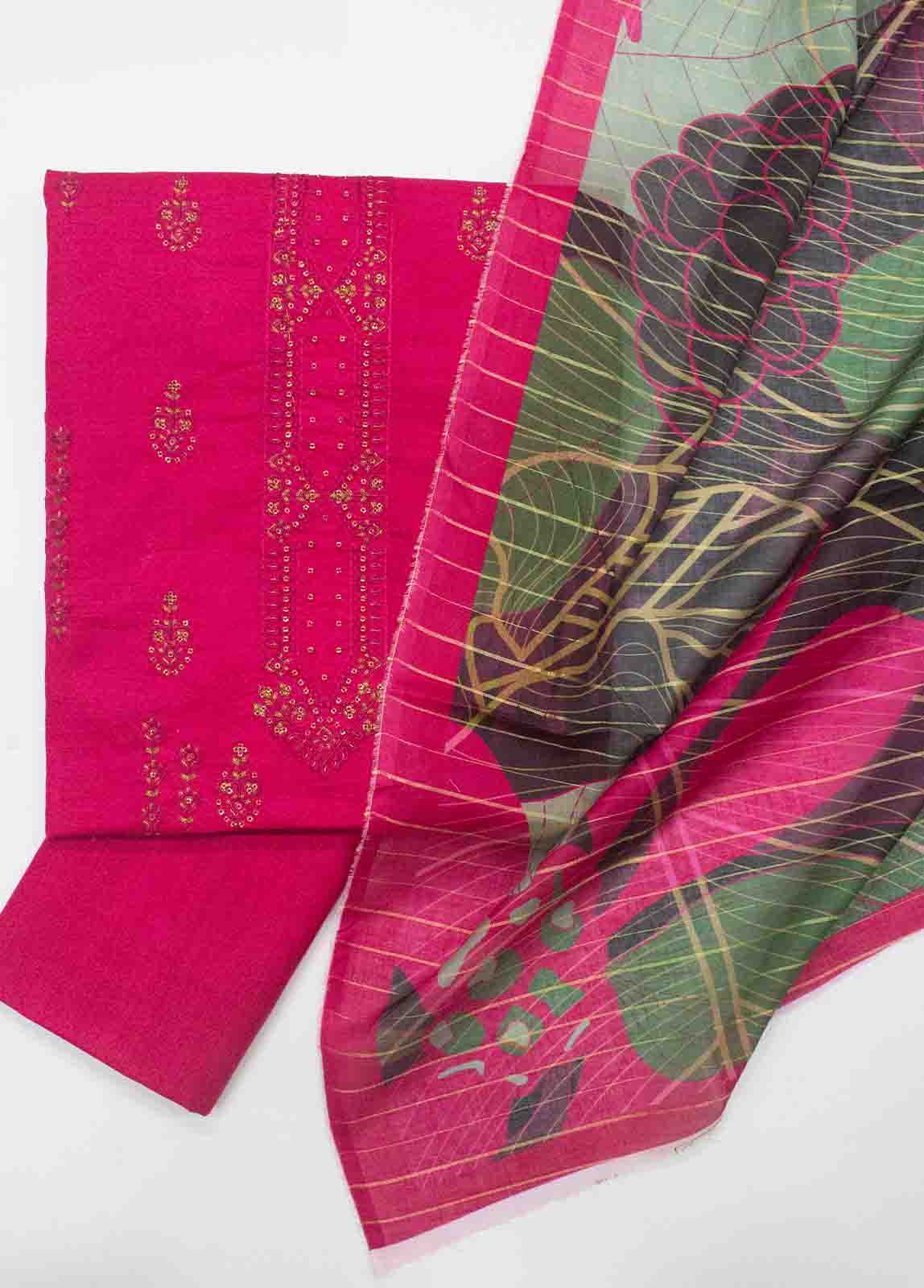 Bin Saeed Fabric - PD-0033-3 Piece Lawn Embroidered UnStitched Suit