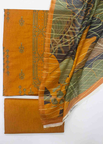 Bin Saeed Fabric - PD-0034-3 Piece Lawn Embroidered UnStitched Suit