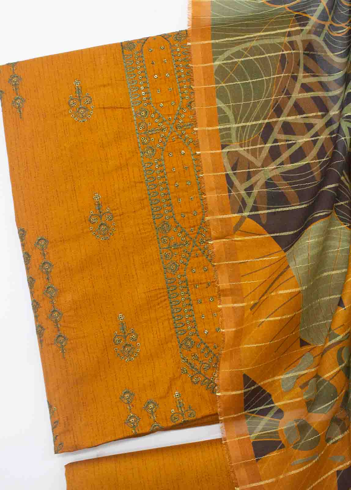 Bin Saeed Fabric - PD-0034-3 Piece Lawn Embroidered UnStitched Suit