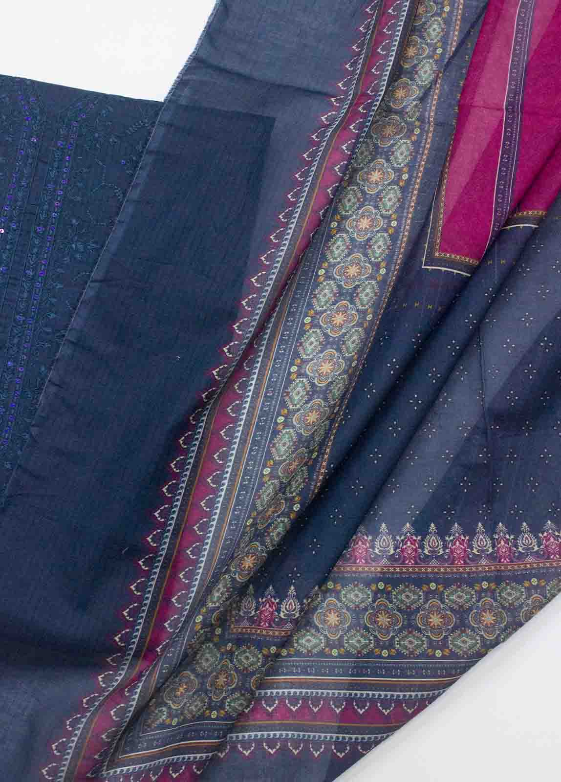 Bin Saeed Fabric - PD-0276-3 Piece Lawn Embroidered UnStitched Suit