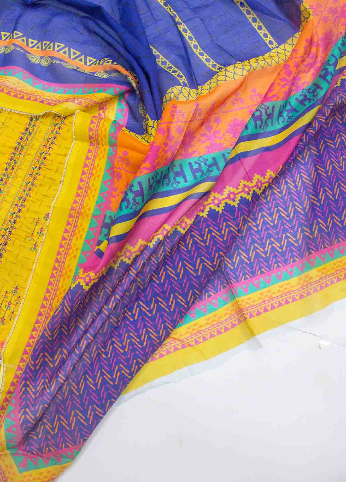 Bin Saeed Fabric - PD-568-3 Piece Unstitched Lawn Embroidery Suit