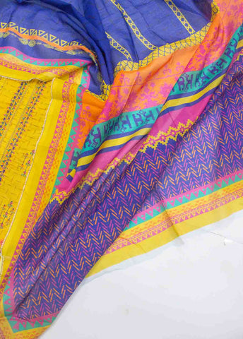 Bin Saeed Fabric - PD-568-3 Piece Unstitched Lawn Embroidery Suit