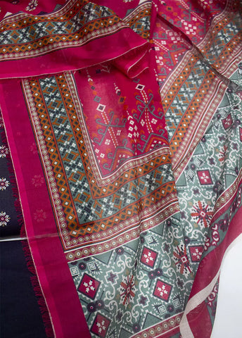 PDC-0767- 3 Piece Cotton Printed UnStitched Suit